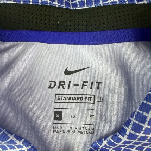 Nike Dri-Fit Standard Fit Mens Short Sleeve Golf Polo Shirt Size XL Blue - Picture 5 of 9